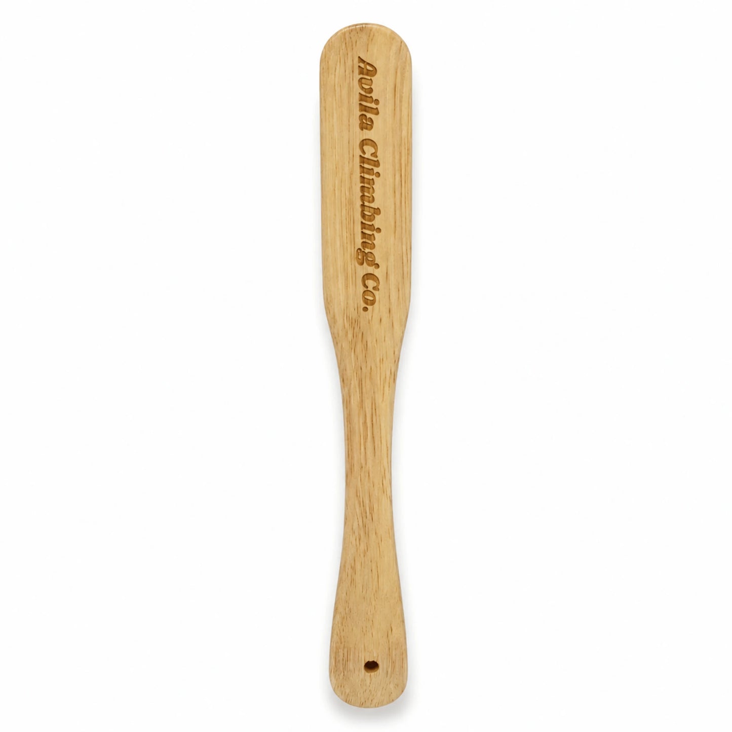 Avila Climbing Co. boar's hair climbing brush — engraved handle and clip hole