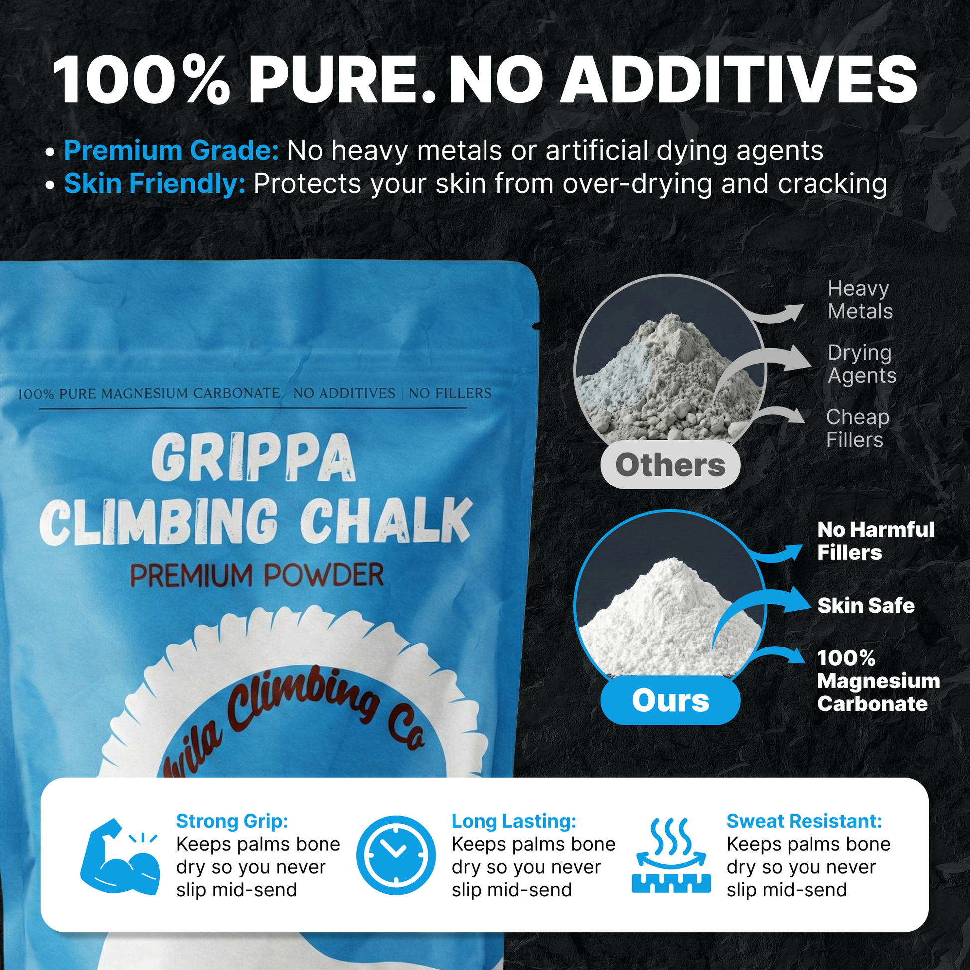 No additives, No Fillers, Pure Magnesium carbonate