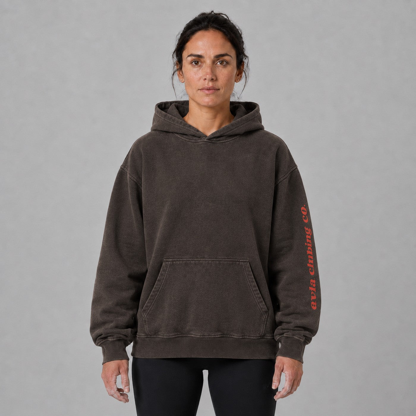 Avila Climbing Co. Dead Point Hoodie — basalt, worn front
