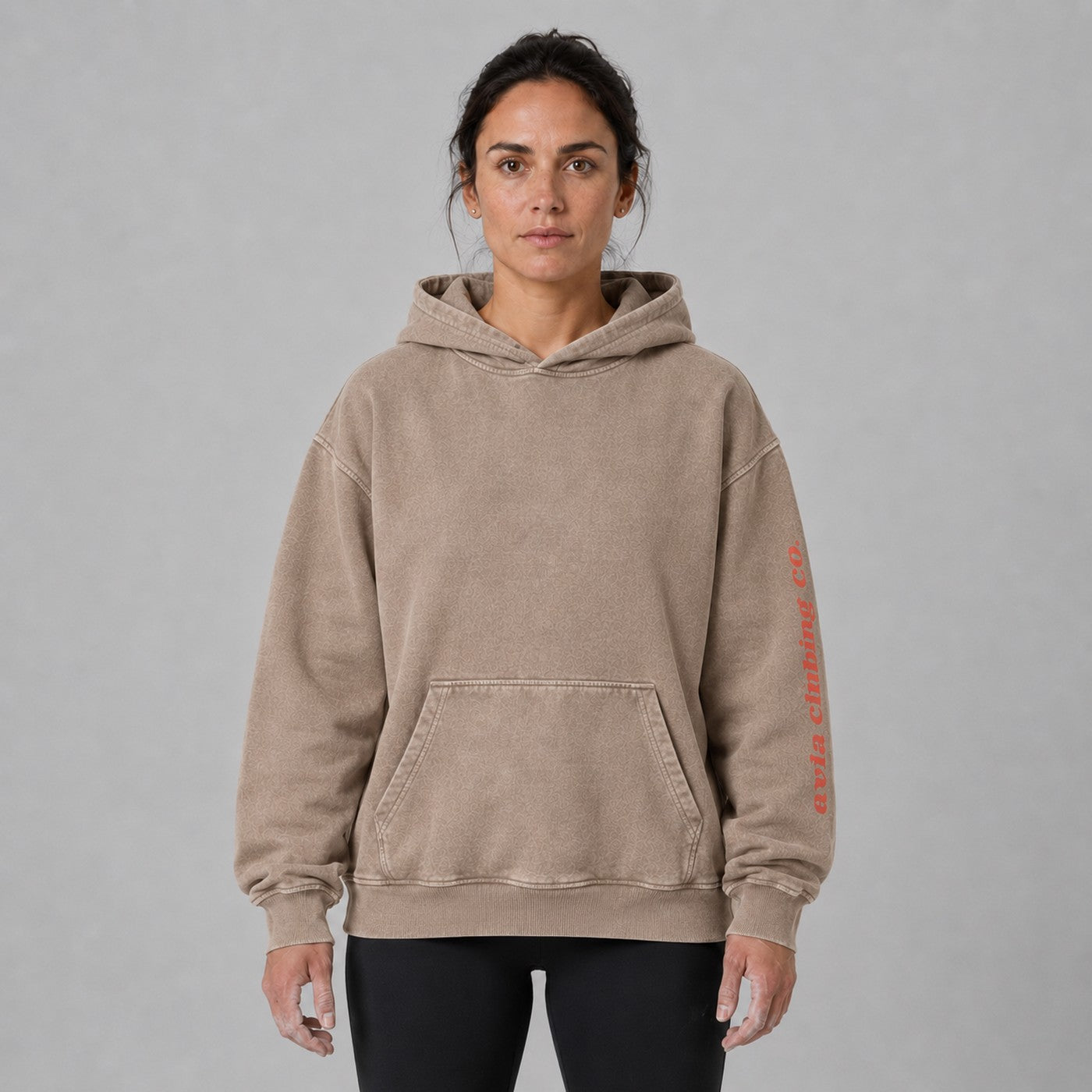 Avila Climbing Co. Dead Point Hoodie — sand, worn front