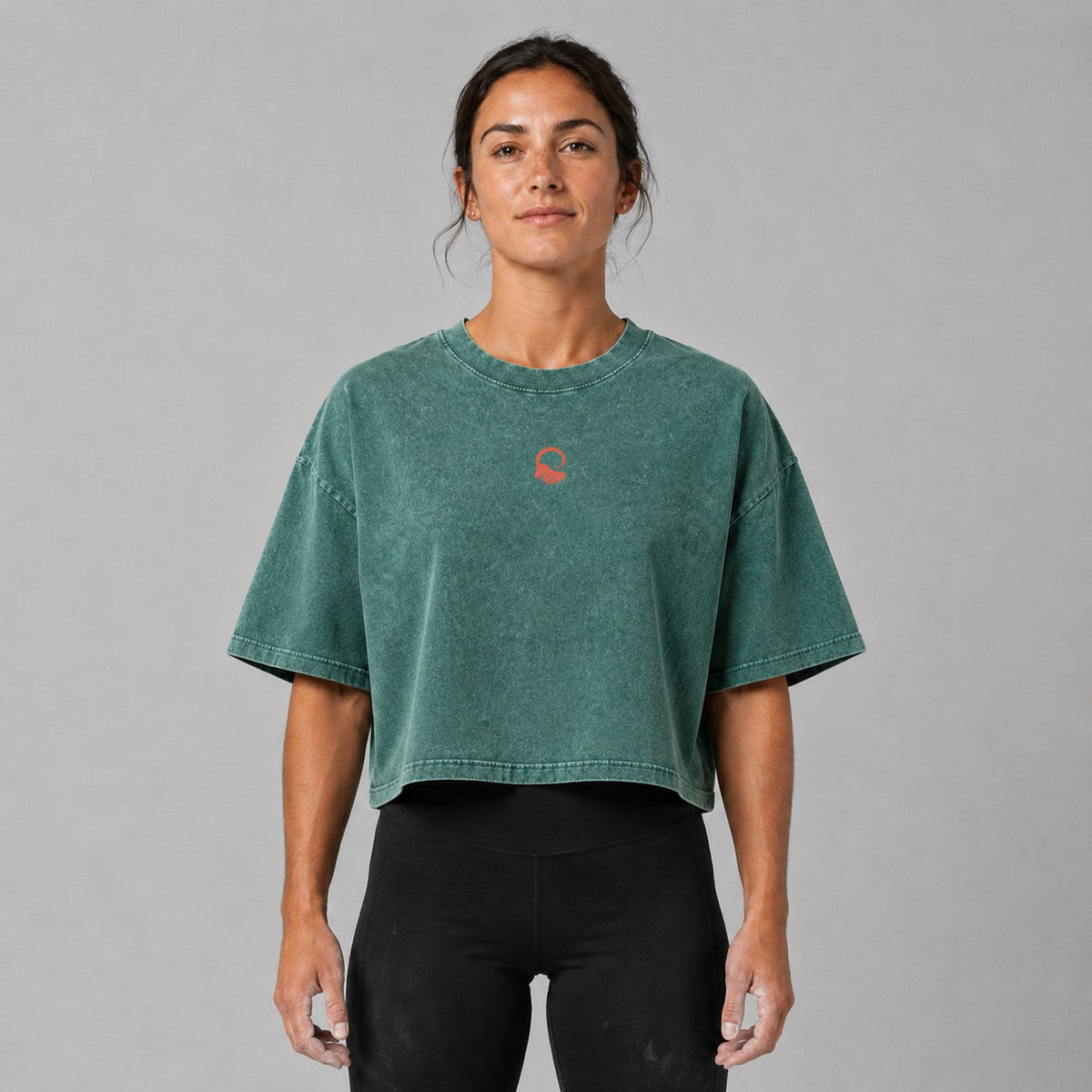 Avila Climbing Co. Don't Fear The Fall climbing tee — emerald, worn front